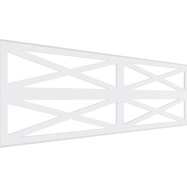 Ekena Millwork Set of Four Panels for 94 1/2"W x 32 1/4"H Farmhouse Fence Fretwork Wainscot Wall Paneling WPKP16X01X47FHF - main